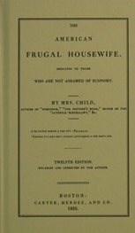 The American Frugal Housewife by Lydia Maria Child