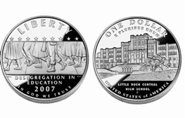 Little Rock Central High School Desegregation 50th Anniversary Silver Dollar