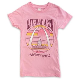 Youth T-Shirt: Kid's St. Louis Arch- White