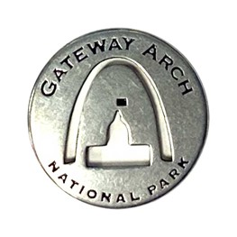 Vintage St. Louis Missouri Gateway Arch Spinning Key Souvenir Keychain Ring